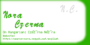 nora czerna business card